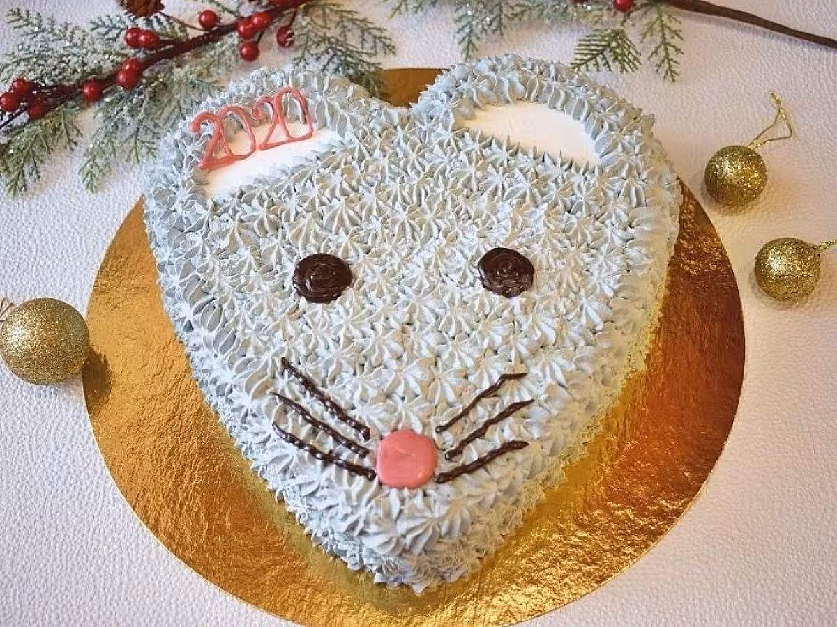 Торт "Мышь" на Новый год